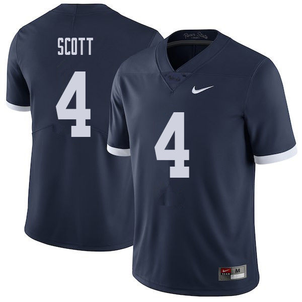 Men #4 Nick Scott Penn State Nittany Lions College Throwback Football Jerseys Sale-Navy - Click Image to Close